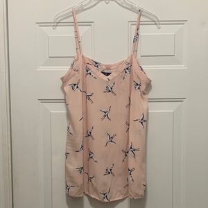 GAP Light Pink Camisole with Blue Stork Design - Size Medium